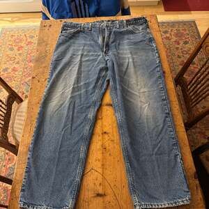 Vintage Carhartt Blanket Lined Jeans-  Blue Denim 44x32